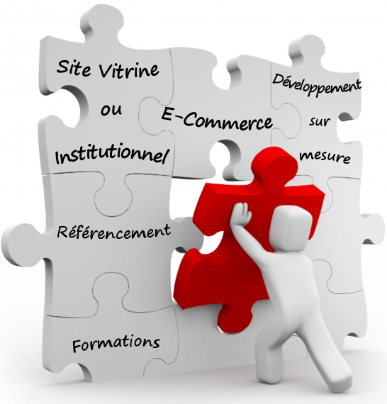 Liste des prestations web propos�es par l'agence: site vitrine, e-commerce, d�veloppement sur mesure